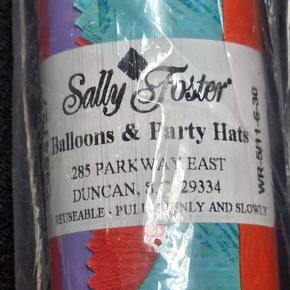 Vintage Sally Foster Balloons & Party Hats Birthday Wrapping Paper - Picture 4 of 9